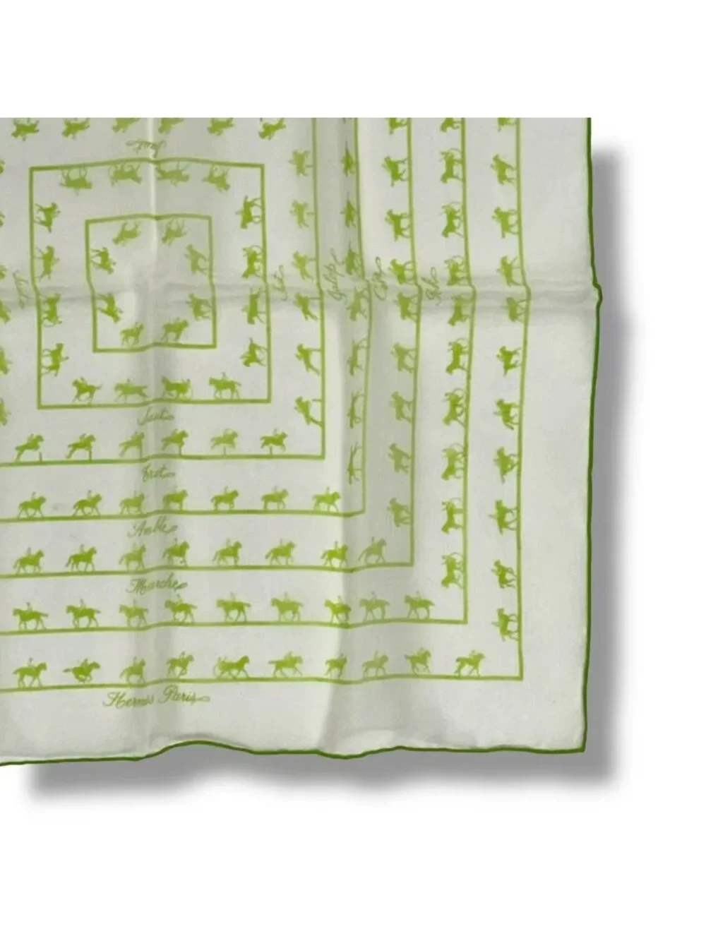 Hermes Scarf Silk Saut Galop Canter Rack